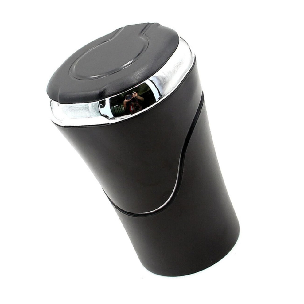Car Ashtray With Led And Lid Portable Ash Holder For Vehicles Smokeless Auto Ashtray For Cars Easy Clean Ash Bucket Light/Black 9105992108459