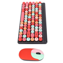 Wireless 86-Key Colorful Keyboard Mouse Combo, USB, Quiet, 310x140mm