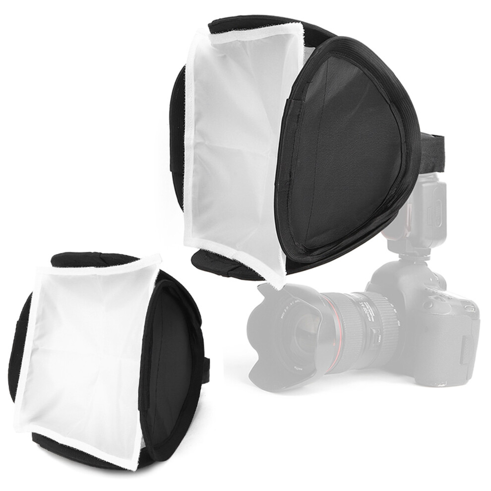Portable 23Cm Plastic Softbox For Slr Camera Flash Fill Photography White/Light 6931361957969