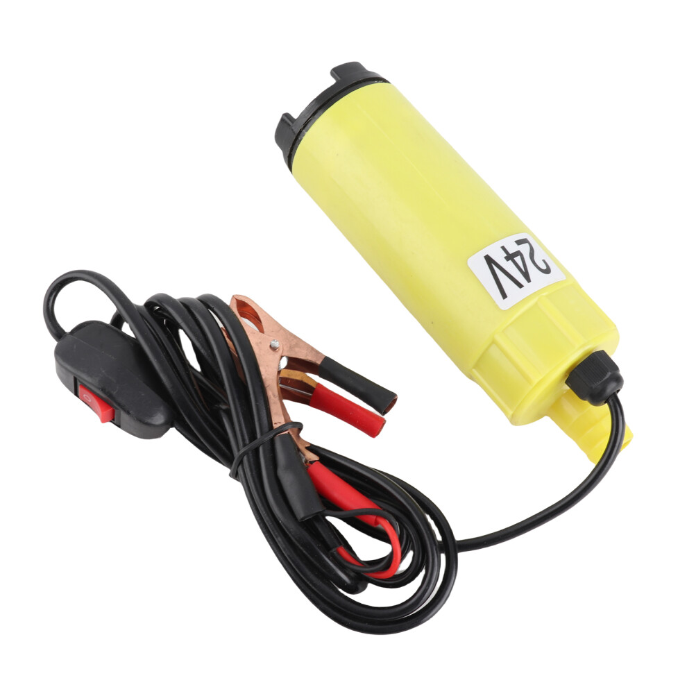 Portable Electric Fuel Transfer Pump 60W 30L/Min 19Mm Outlet Yellow 4671361957386