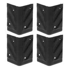 4PCS Speaker Corners Plastic Right Angle Rounded-Black