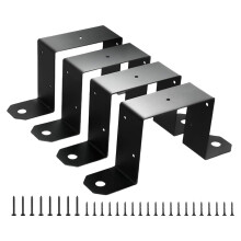 4pcs Deck Fence Brackets Fixed Support For 4x4inch Wood Posts