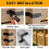 4pcs Deck Fence Brackets Fixed Support For 4x4inch Wood Posts 6