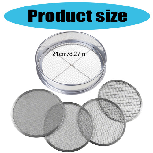 Efficient Gardening Soil Sieve Set Stainless Steel with 2