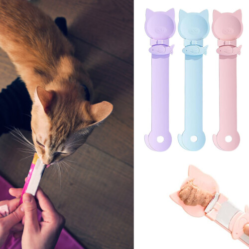 Cats Treat Squeeze Spoon Squeeze Feeding Wet Liquid Snacks 1