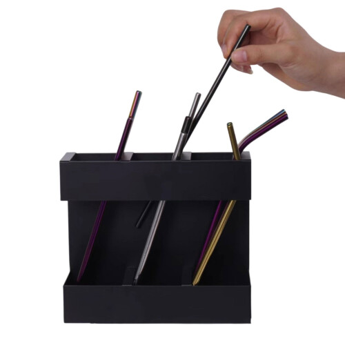 Space Saving Metal Straw Cutlery Tray Reusable Cabinet 1