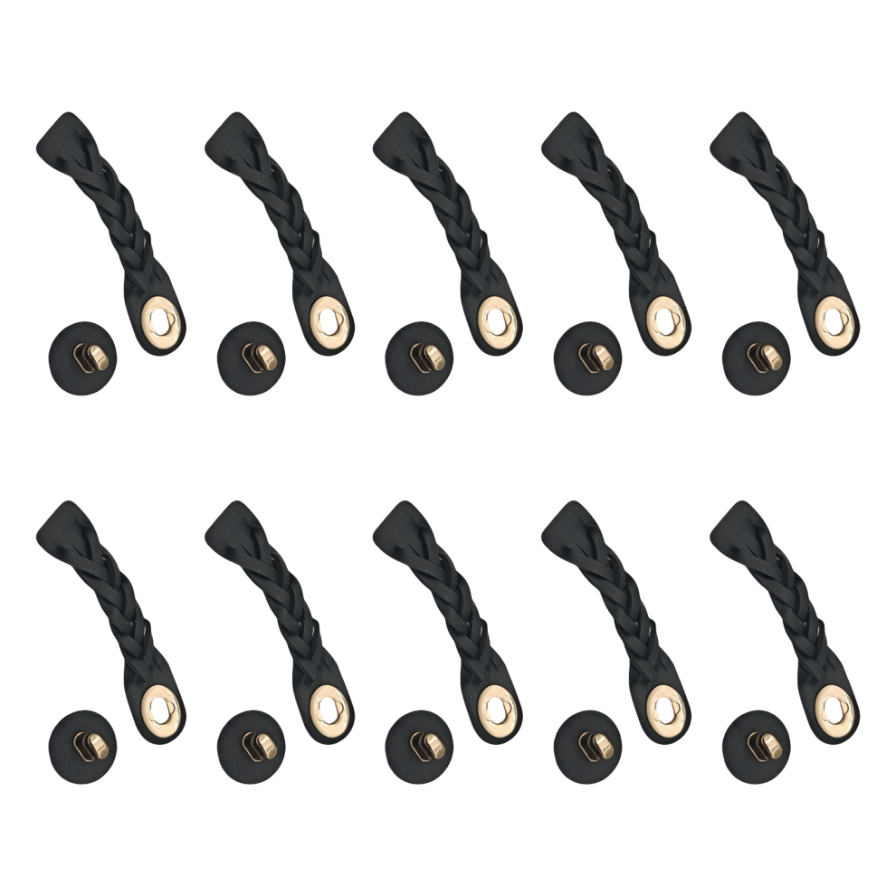 10 Pcs Ponytail Button Sew-On Toggles Closur Pu Leatheres 7695000152250