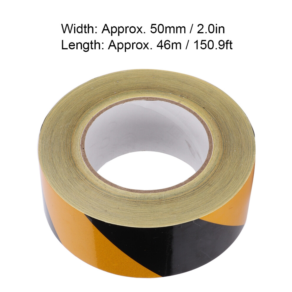 Safety Warning Reflective Tape 50Mm X 46M Black Yellow Self Adhesive 6941361958415