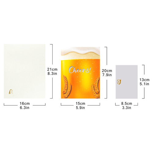 Creative Beer Popping Up 3D Greeting Card for Birthdays and 2