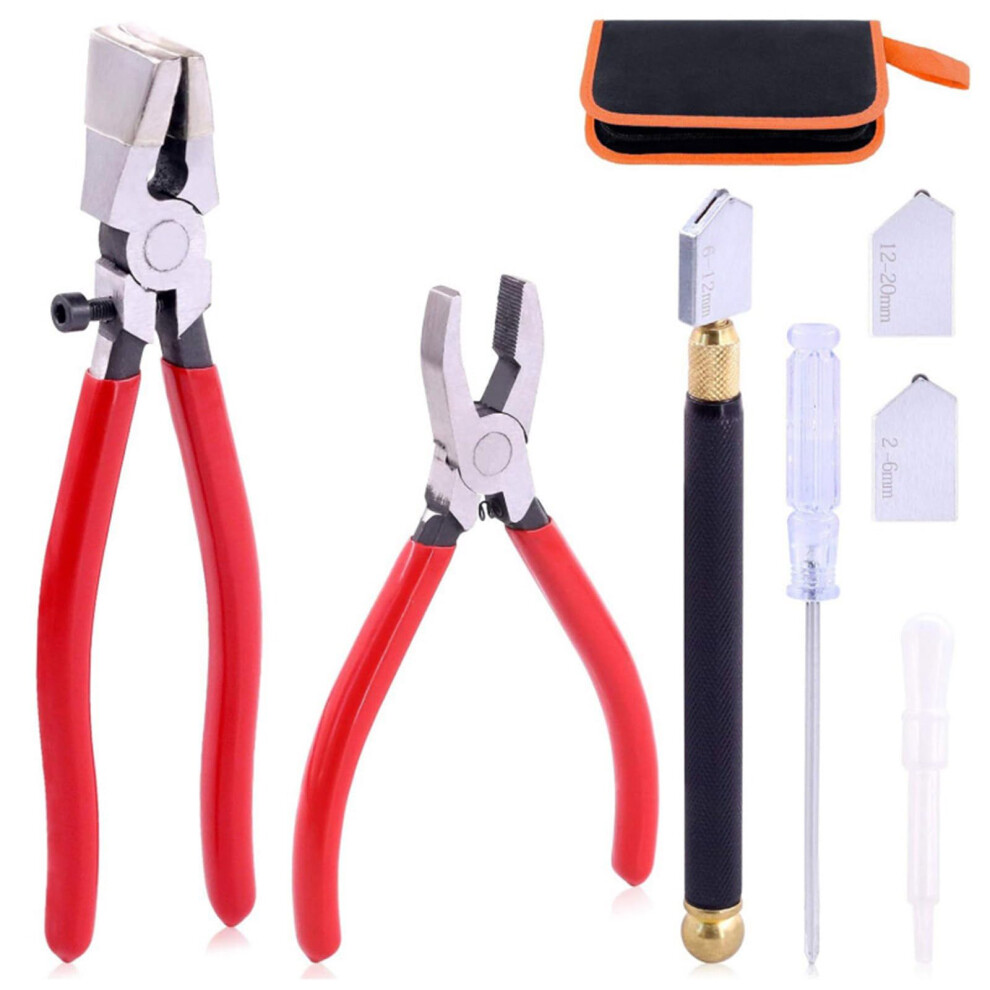Heavy Duty Glass Cutting Tool Kits Oil Dispenser Screwdriver Glass Running Plier For Breaking Stained Glass Breaker Grozer Pliers 9067246752323