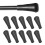 10PCS Rubber Arrowheads for Archery Practice, Black/Red, 8mm 6