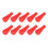 10PCS Rubber Arrowheads for Archery Practice, Red 6mm 5