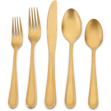 Matte Black Dinnerware, Quality Construction Stainless Steel Non-toxic Dishwasher Safe Cutlery Set For Home And Restaurant Use, Includes 20 Pieces