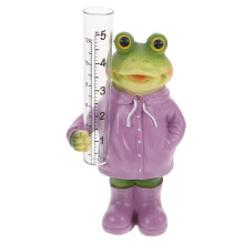 Garden Frog Ornaments Outdoor Portable Rain Measure Gauge Accurate Rain Gauge for Deck