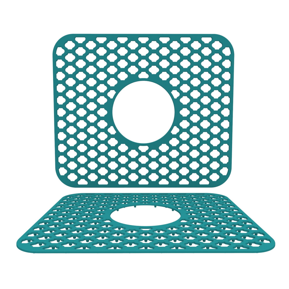 Heat Resistant Sink Protector For Kitchen Use, Flexible Dish Drying Mat With Drain Holes, Easy To Clean Non-Slip Silicone Mat For Ceramic Porcelain An 9155353277294