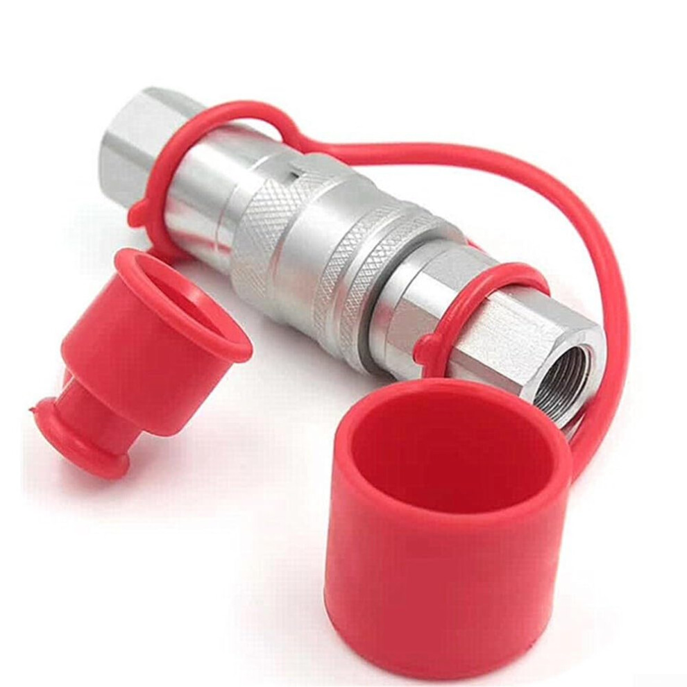 Spill Free Hydraulic Quick Connectors Couplings, Hydraulic Quick Disconnect Flat Face Coupling Set, Iso 16028 Standard, Multiple Sizes(Npt 1-4") 9105992108725
