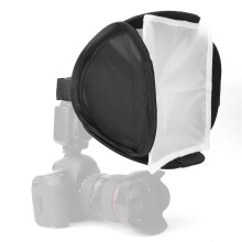 Portable 23cm White Plastic Softbox for SLR Camera Flash Fill Light Photography