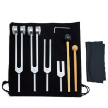 Tuning Forks for - Light Alloy Body Instrument, 128 Frequency Fork | Sound Vibration Tool for Meditation Alignment, Profo Silver