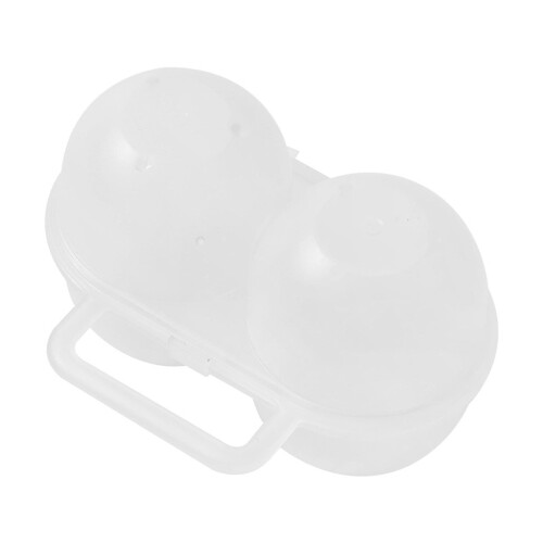 Small Eggs Holder 2 Grids Storage Container With Fixed Handle Box Outdoor Camping Carriers Eggs Box