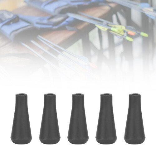 10 Stück Gummipfeilspitzen für Bogenschießen, Schwarz, 8mm 2