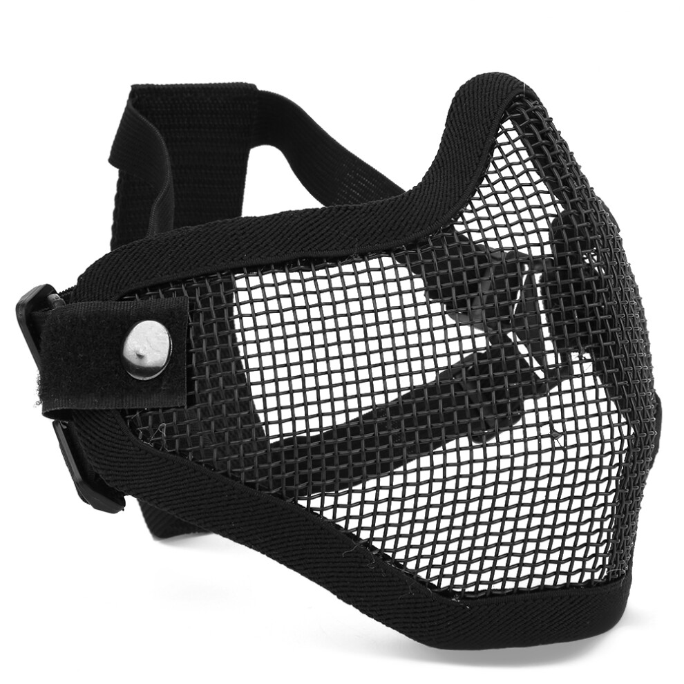 Metal Mesh Face Guard Tactics Half Cover Safety Shield Black Or Green 4251361966191