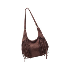 Practical Shoulder Bag Roomy Interior Adjustable-Coffee color