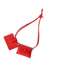 Mini Shoulder Purse Crossbody Bag Handbags Detachable Duals-Red