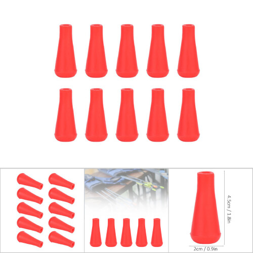 10 Stück Gummipfeilspitzen für Bogenschießtraining, Rot 6 mm 2