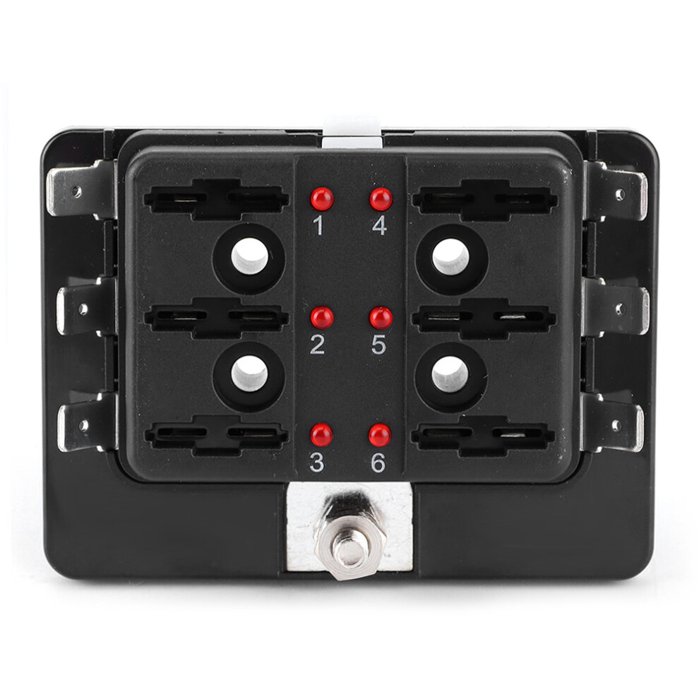 6 Slot Blade Fuse Box With Led Safety Indicator For Car Boat Marine & Aircraft 3481361968616