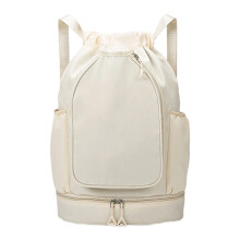 Basketball Backpacks Fitness Bag Beach Bag Large Capacity-Beige