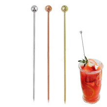 Cocktailspieße-Set, wiederverwendbare Cocktailspieße aus Metall, Edelstahl, für Getränkegarnituren, Vorspeisen, Früchte, Oliven, Kirschen,
