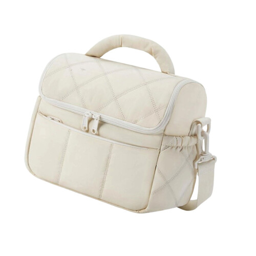 Practical Nylon Lunch Cooling Bag Leakproof Ice Pack-Beige
