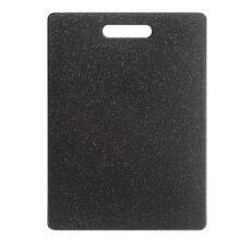 Tábua de corte antiderrapante com discreto design que imita granito, cinza