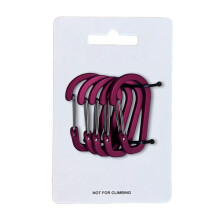 5Pcs Ergonomic Aluminum Carabiner Clip With Secure Locking-Red