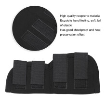 Schwarze Neopren-Hundebeinabdeckung mit Stützkissen, Wundheilung, Rettung, M