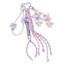 Bag Pendant Charm Braided Rope Keychain Bag Charms for- T1