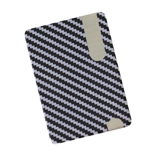 Modern Carbonfiber Pattern Money Clip Wallet-Gray black
