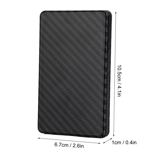 Modern Carbonfiber Pattern Money Clip Wallet-Gray black 2