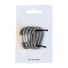 5 stuks aluminium D-vorm karabijnhaak clip compact-grijs