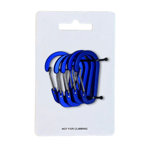 Multifunctionele D-ringen veerclip 5 stuks-Koningsblauw