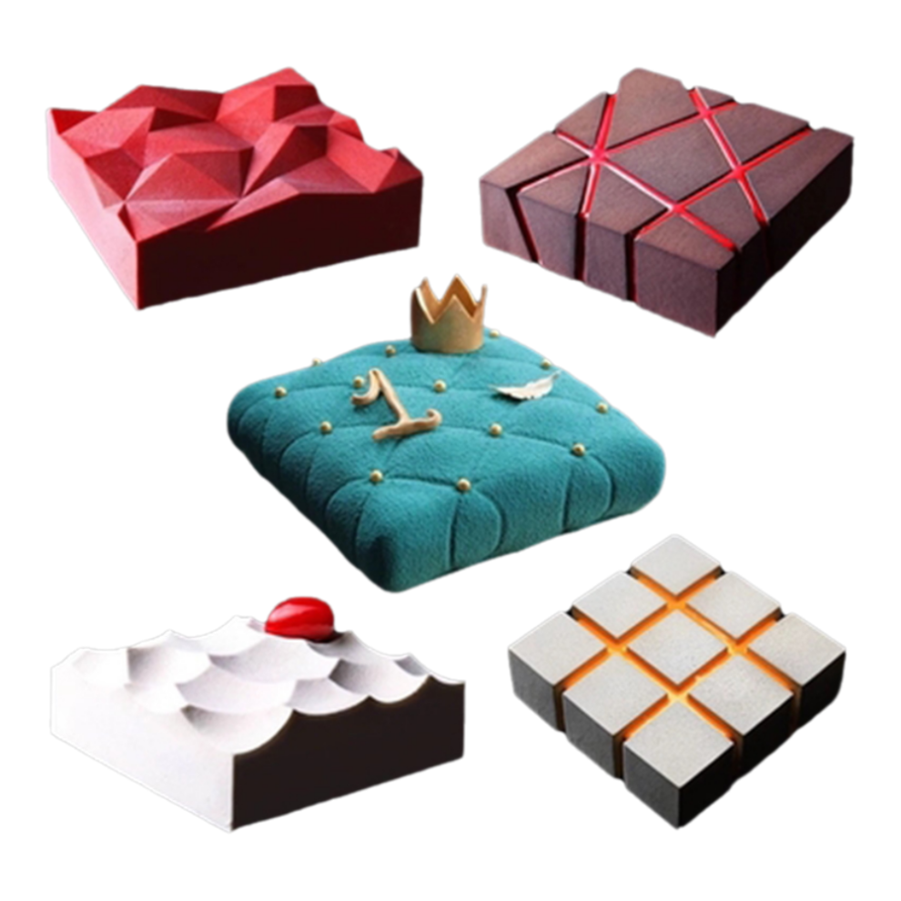 Nonstick Silicone Cake Mold, 7.68" X 7.28" X 2.36", Leak-Proof, Professional Quality, For Mousse, Chocolate, Cheesecake, Easy Release, Reusable, Multi 9155353279601
