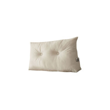 Gentle Ribbed Bed Pillow Ergonomic Plan Shoulder Lumbar-White
