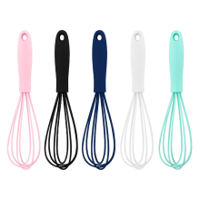 Fouet de cuisine anti-rayures, silicone résistant à la chaleur sans BPA, fil d'acier inoxydable, poignée ergonomique pour plus de confort, facile