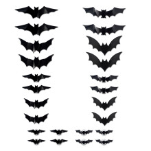 Glowing Bat Clings with LED Light Adhesive PVC Sticker-24 bats