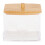 Transparent Rectangular Bamboo Cover Storage Box 9x6x7cm 2