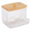 Transparent Rectangular Bamboo Cover Storage Box 9x6x7cm 5