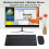 Ergonomic Wireless Keyboard Mouse Set 2.4G - Black - Ultra Thin Silent Keys 6