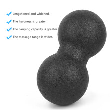 Black Sports Yoga Ball 24x12cm for Fitness Massage & Acupuncture Points