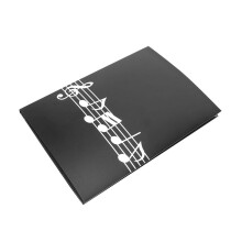 Durable ABS 6-Page Music Folder A4 Size for Piano Guitar Violin Use