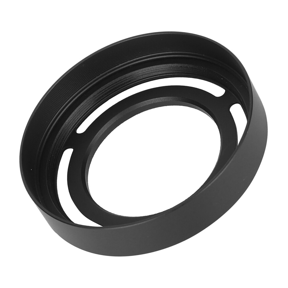Camera Lens Hood For Fuji X10/X20/X30 - Hollow Metal Compact Detachable Black 8411361975883